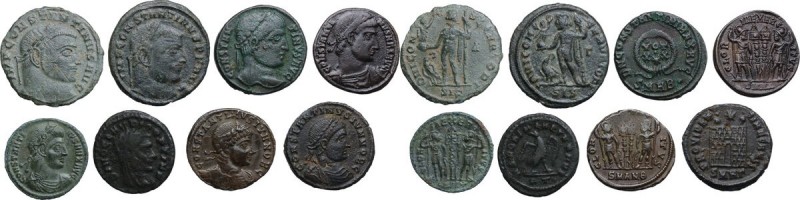 The Roman Empire. Temp. of Constantine I. Multiple lot of eight (8) unclassified...