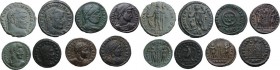 The Roman Empire. Temp. of Constantine I. Multiple lot of eight (8) unclassified AE Follis. AE. About VF:About EF.