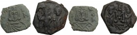 Byzantine Empire. Multiple lot of two (2) unclassified AE Folles of Constans II and Leo V, Syracuse mint. AE. Two very attractive examples, with nice ...
