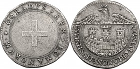 Chios. Genoese Republic (1347-1566). AR Medal n.d., posthumous issue. Lunardi S53; Schl. pl. XV, 20. AR. 4.39 g. 27.00 mm. Good VF.