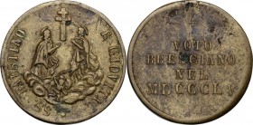 Brescia. Medaglietta votiva 1855 per il colera. OT. 5.54 g. 24.50 mm. R. BB.