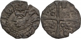 Cagliari. Alfonso V d'Aragona (1416-1458). Denaro reale. CNI tav. XLI, 24 (Alfonsino minuto); MIR (Piem. Sard. Lig. Cors.) 12. MI. 0.66 g. 16.00 mm. N...