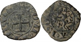 Genova. Repubblica (1139-1339). Quartaro. CNI 27/32; MIR (Piem. Sard. Lig. Cors.) 25. AE. 0.74 g. 24.50 mm. RR. Bel BB.