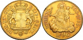 Genova. Dogi Biennali (1528-1797), III fase (1637-1797). Da 96 Lire 1796. CNI 1; MIR (Piem. Sard. Lig. Cors.) 275/3; Fried. 444. AU. 25.17 g. 34.00 mm...