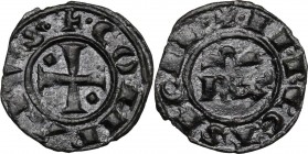 Messina. Corrado I di Svevia (1250-1254). Denaro. Sp. 155; Travaini 1993, 52; D'Andrea 204. MI. 0.56 g. 15.00 mm. Bel BB.