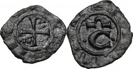 Messina o Brindisi. Corrado II di Svevia (Corradino) (1254-1258). Denaro. Sp. 177; Travaini 1993, 63; D'Andrea 224. MI. 0.79 g. 16.00 mm. BB.