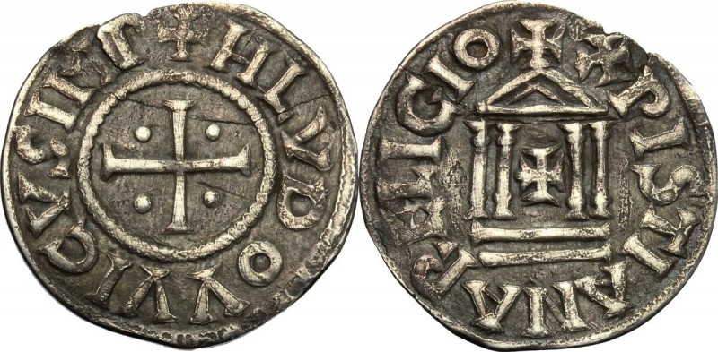 Milano. Ludovico II il Giovane, Re d'Italia (855-875). Denaro. CNI 18; Cf. MIR (...