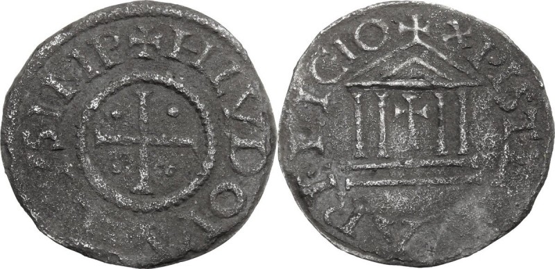 Milano. Ludovico II il Giovane, Re d'Italia (855-875). Denaro. CNI 16 var; MIR (...