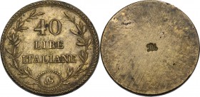 Milano. Napoleone I (1805-1814) Imperatore di Francia e Re d'Italia. Peso delle 40 Lire italiane. Mazza, Pesi monetari di monete milanesi 289. AE. 28....