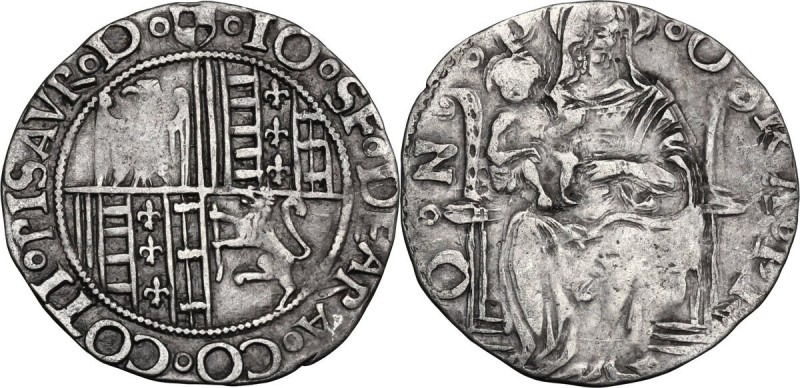 Pesaro. Giovanni Sforza (1480-1500 e 1503-1510). Grosso. CNI tav. XXV, 2; Cav. P...