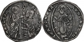 Venezia. Marco Corner (1365-1368). Contraffazione dello zecchino in rame a nome di Marco Corner, zecca ignota lombarda, XIV-XV sec. Gamb. III 419. AE....