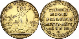Venezia. Ludovico Manin (1789-1797). Osella A. V, 1793. Paol. II 276. AG. 9.91 g. 32.50 mm. Appiccagnolo rimosso. Doratura d'epoca Bel BB.