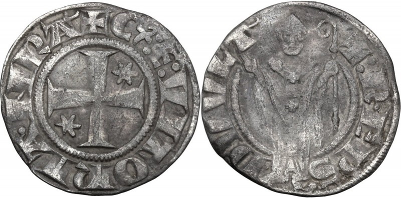 Volterra. Ranieri de' Ricci, vescovo (1291-1301). Grosso da 20 denari. CNI 2 (Ra...