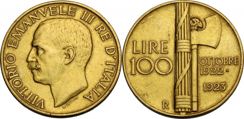 Vittorio Emanuele III (1900-1943). 100 lire 1923. Pag. 644; Mont. 12; Fried. 30....
