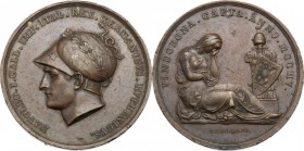 Napoleone I Imperatore di Francia e d'Italia (1805-1814). Medaglia 1805 per la presa di Vienna. NAPOLEO I GALL IMP ITAL REX GERMANICVS RVTHENICVS. Tes...