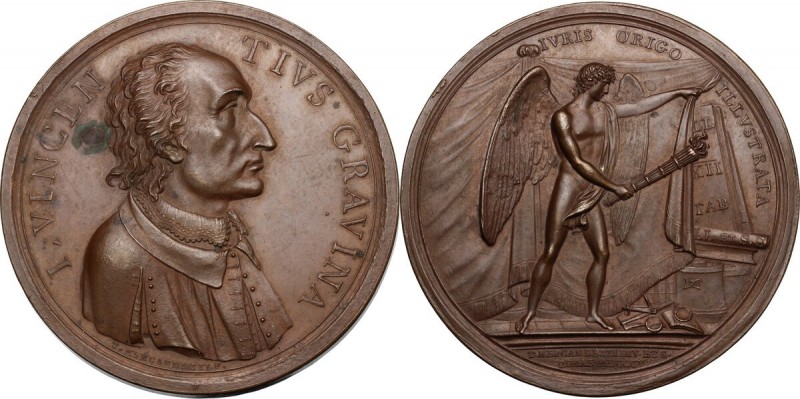Giovanni Vincenzo Gravina (1664-1718) giurista e letterato. Medaglia 1805. I VIN...