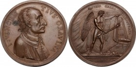 Giovanni Vincenzo Gravina (1664-1718) giurista e letterato. Medaglia 1805. I VINCENTIVS GRAVINA. Busto a destra; sotto, T. MERCANDETTI F. / IVRIS ORIG...