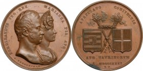 Ferdinando I, Imperatore d'Austria e re del Lombardo-Veneto (1793-1875). Medaglia 1831, per le nozze con Marianna Carolina di Savoia. Turricchia, Sard...