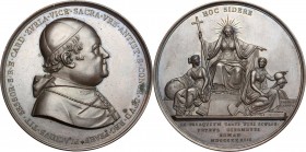 Giacinto Placido Zurla (1769 -1834), cardinale, arcivescovo cattolico e geografo italiano. Medaglia 1833, a ricordo del cardinal Zurla, Vicario di Rom...