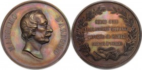 Massimo d'Azeglio (1798-1866). Medaglia s.d. emessa probabilmente in occasione della pubblicazione postuma (1867) de "I miei ricordi". Fava 98. AE. 51...