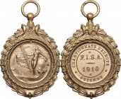 Belgium. Medal 1910, European Rowing Championships, Ostend. AG. 27.00 mm. EF.