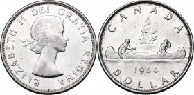 Canada. Elizabeth II (1952 -). Dollar 1954. KM 54. AR. 36.00 mm. VF/Good VF.