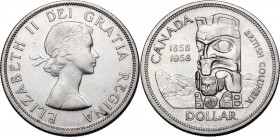 Canada. Elizabeth II (1952 -). Dollar 1958. KM 55. AR. 36.00 mm. EF.