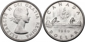 Canada. Elizabeth II (1952- ). Dollar 1960. KM 54. AR. 36.00 mm. Good VF.