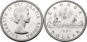 Canada. Elizabeth II (1952- ). Dollar 1961. KM 54. AU. 36.00 mm. Good VF/About EF.
