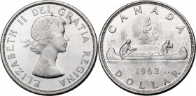 Canada. Elizabeth II (1952 -). Dollar 1962. KM 54. AR. 36.00 mm. Good VF/About EF.