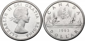 Canada. Elizabeth II (1952 -). Dollar 1963. KM 54. AR. 36.00 mm. About EF.