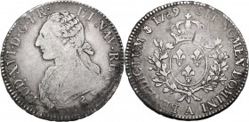 France. Louis XVI (1774-1793). Ecu 1789 A, Paris mint. Gad. 356. AR. 29.18 g. 42.00 mm. VF/VF+.