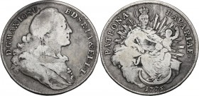 Germany. Bayern. Maximilian III Josef (1745-1777). AR Konventionstaler 1775. Dav. 1953. AR. 41.70 mm. About VF.