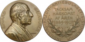 Sweden. Eduard Heckscher (1830-1910). Medal commemorating the role of Managing Director of Industrikreditaktiebolaget in Stockhol. AE. 48.00 mm. Opus:...
