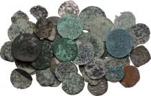 Lotto di circa quarantacinque (45) monete medievali di varie zecche. MI/AE.