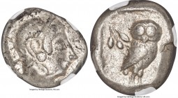 ATTICA. Athens. Ca. 510/500-480 BC. AR tetradrachm (22mm, 17.04 gm, 8h). NGC Choice VF 4/5 - 4/5. Head of Athena right, wearing crested Attic helmet, ...