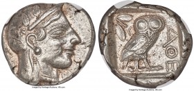 ATTICA. Athens. Ca. 475-465 BC. AR tetradrachm (25mm, 16.87 gm, 11h). NGC AU S 5/5 - 4/5. Head of Athena right with frontal eye and 'archaic smile', h...