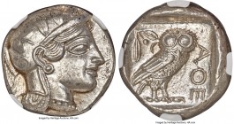 ATTICA. Athens. Ca. 440-404 BC. AR tetradrachm (24mm, 17.20 gm, 10h). NGC MS S 5/5 - 5/5. Mid-mass coinage issue. Head of Athena right, wearing creste...