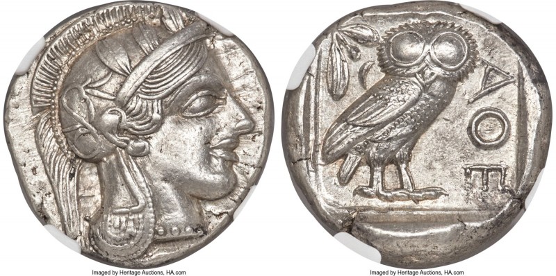 ATTICA. Athens. Ca. 440-404 BC. AR tetradrachm (24mm, 17.19 gm, 3h). NGC Choice ...