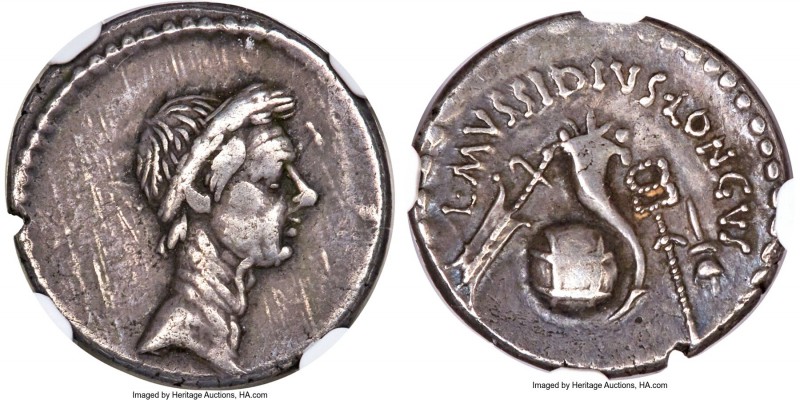 Divus Julius Caesar (49-44 BC). AR denarius (16mm, 3.72 gm, 10h). NGC Choice VF ...