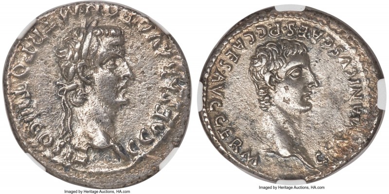 Gaius 'Caligula' (AD 37-41), with Germanicus. AR denarius (19mm, 3.64 gm, 10h). ...