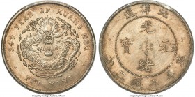 Chihli. Kuang-hsü Dollar Year 34 (1908) UNC Details (Cleaned) PCGS, Pei Yang Arsenal mint, KM-Y73.2, L&M-465. Small Letters variety. Exhibiting a cris...