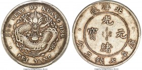 Chihli. Kuang-hsü Dollar Year 34 (1908) XF40 PCGS, Pei Yang Arsenal mint, KM-Y73.4, L&M-465. Fancy 3 variety. An appealing provincial dollar revealing...