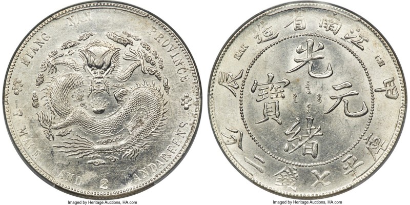 Kiangnan. Kuang-hsü Dollar CD 1904 UNC Details (Cleaned) PCGS, KM-Y145a.12, L&M-...