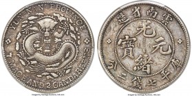 Yunnan. Kuang-hsü Dollar ND (1908) XF40 PCGS, KM-Y254, L&M-418. Strikingly bold, the raised features decorated in accentuating charcoal toning accents...