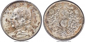 Republic Yuan Shih-kai 50 Cents Year 3 (1914) XF40 PCGS, KM-Y328, L&M-64. Decorated in a silty and lightly mottled silver patina against an expression...