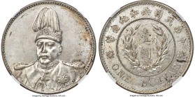 Republic Yuan Shih-kai "Plumed Hat" Dollar Year 3 (1914) MS62+ NGC Tientsin mint, KM-Y322, L&M-858, Kann-642. A type not often encountered with so fro...