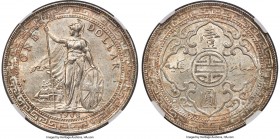Edward VII Trade Dollar 1908-B MS66 NGC, Bombay mint, KM-T5. Dazzling in its preservation, this superb gem reveals glowing silvery luster at every tur...
