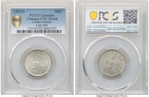 Fukien. Republic 20 Cents CD 1923 UNC Details (Cleaned) PCGS, KM-Y381, L&M-304. Lightly cleaned and faintly retoned, original luster preserved across ...