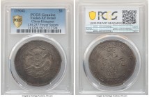 Kiangnan. Kuang-hsü Dollar CD 1904 XF Details (Tooled) PCGS, KM-Y145a.12, L&M-257. Fewer Spines variety. A well-toned example revealing balanced steel...